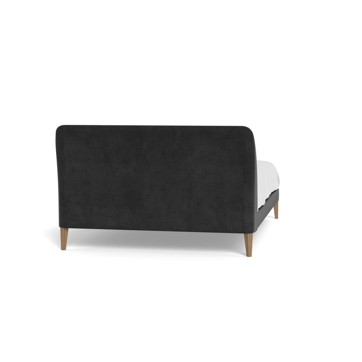 Heal's Wallis Bedstead Super King Smart Luxe Velvet Nickel Walnut Feet - Heal's UK Bedroom Furniture – image 5