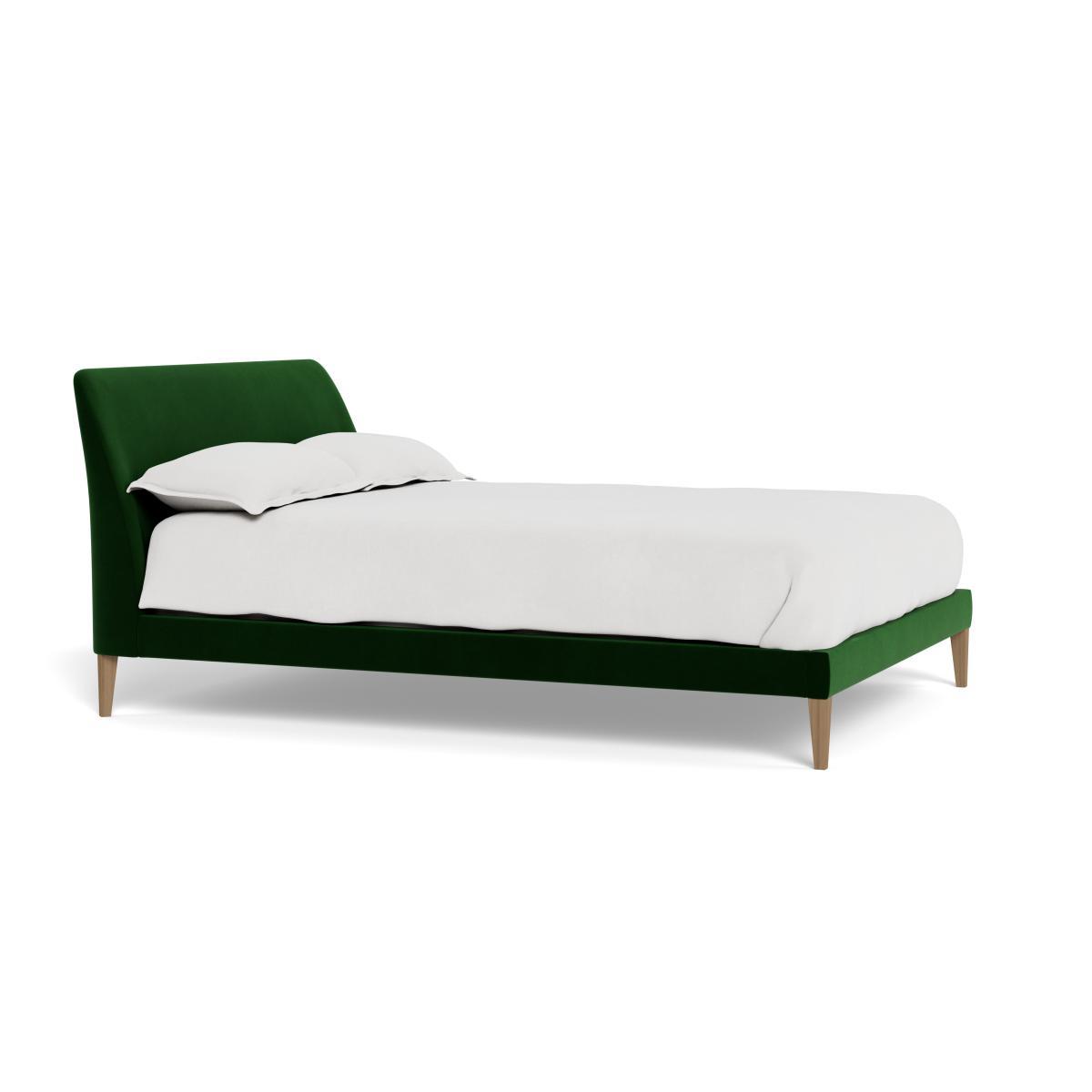 Heal's Wallis Bed Super King Smart Velvet Forest Black Painted Oak Feet - Heal's UK Bedroom Furniture – image 2