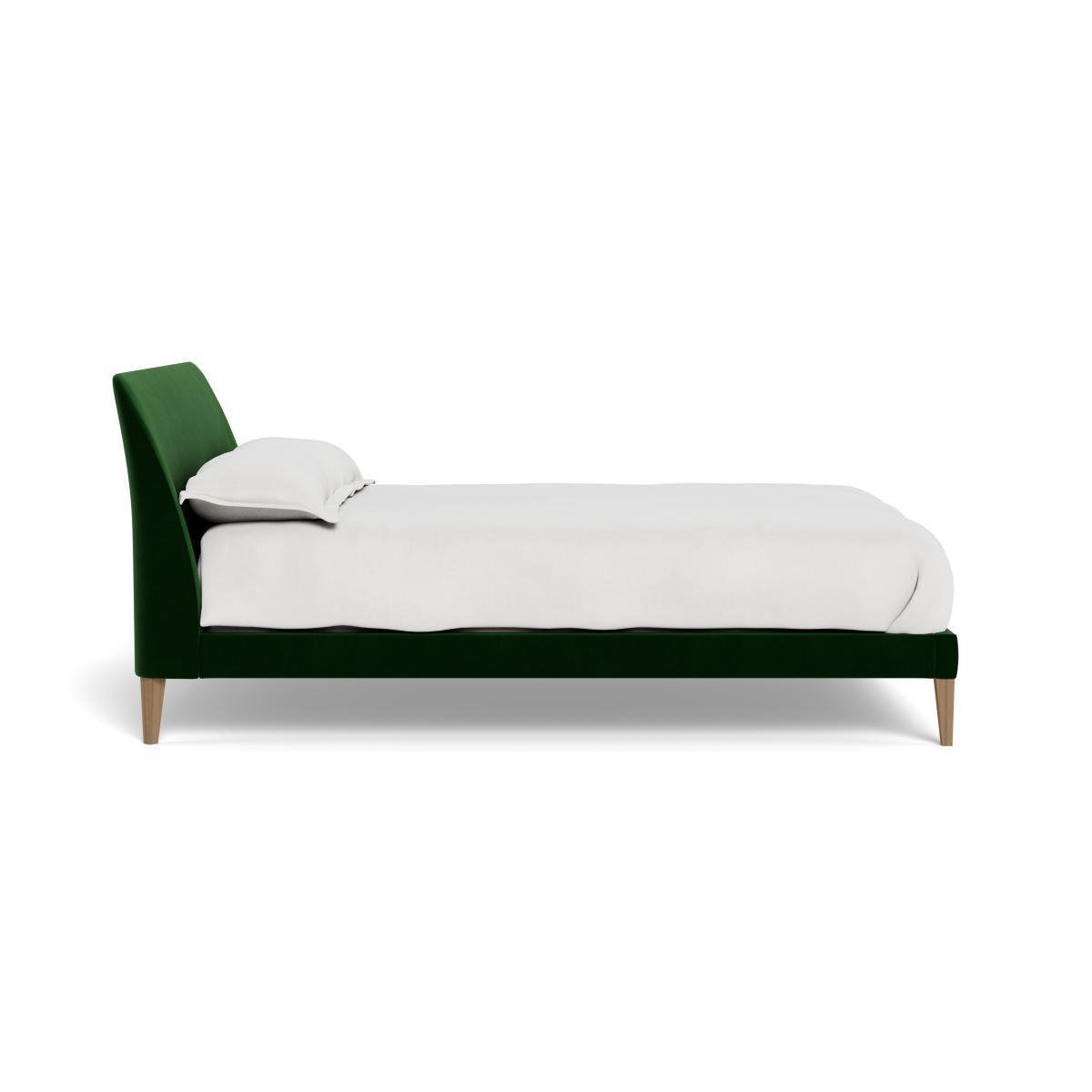 Heal's Wallis Bed Super King Smart Velvet Forest Black Painted Oak Feet - Heal's UK Bedroom Furniture – image 3
