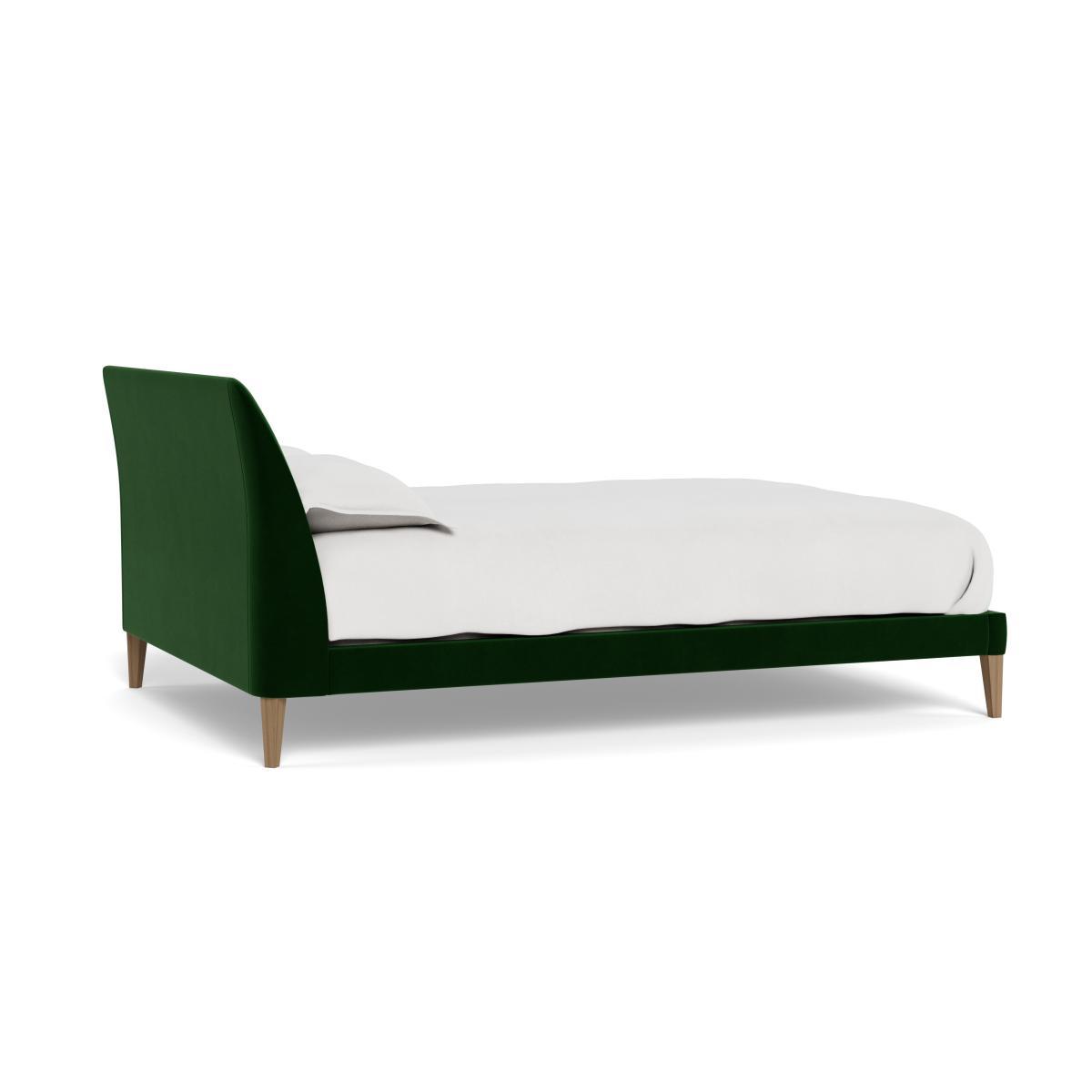 Heal's Wallis Bed Super King Smart Velvet Forest Black Painted Oak Feet - Heal's UK Bedroom Furniture – image 4