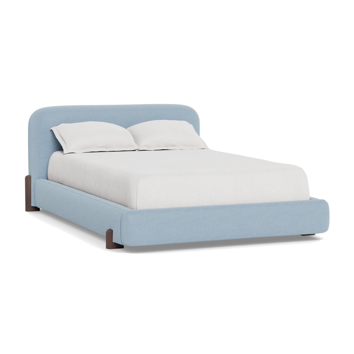 Heal's Nuvola Super King Bed Capelo LinenCotton Sea Shanty Black Painted Feet - Heal's UK Bedroom Furniture – image 1