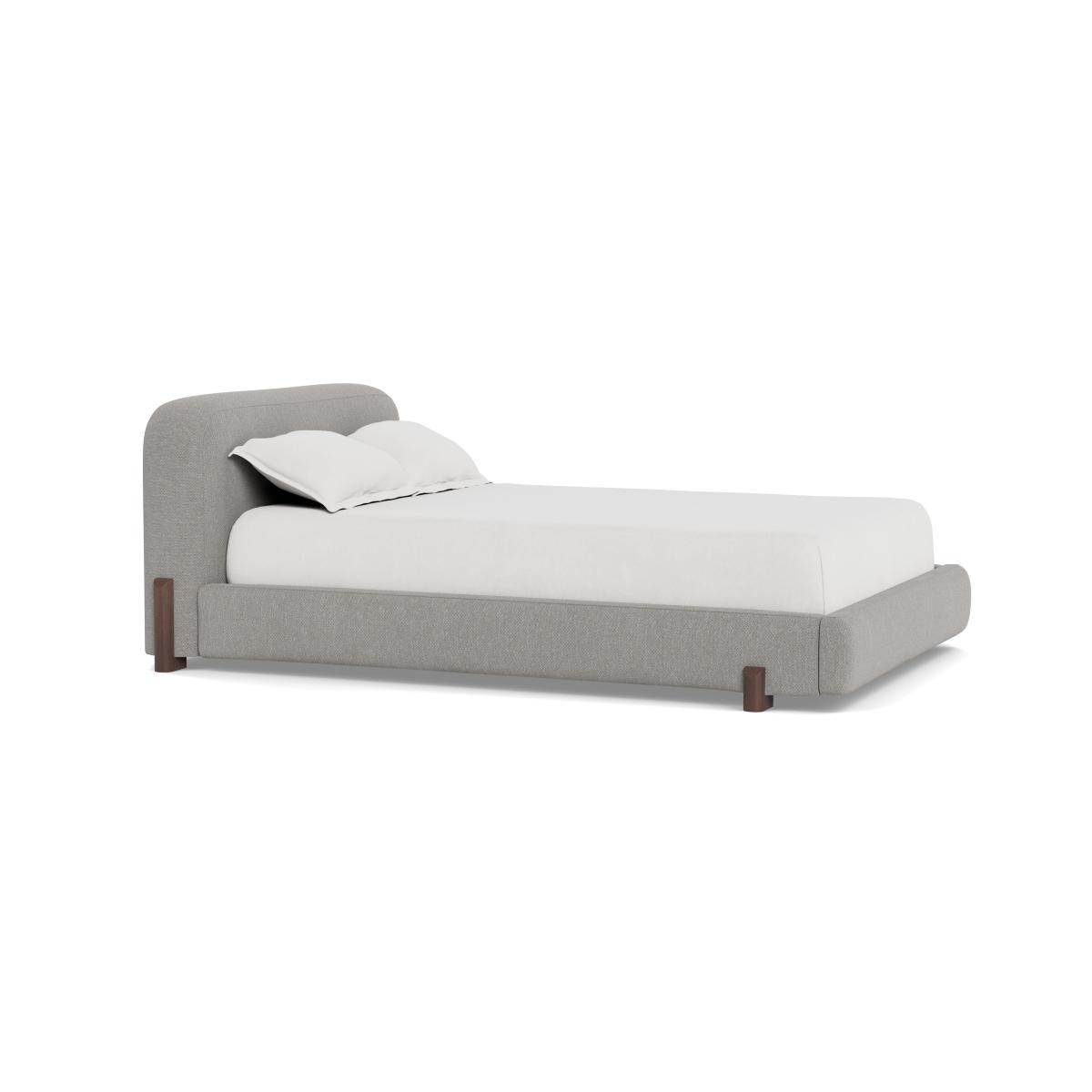Heal's Nuvola Super King Bed Texture Pale Grey Natural Oak Feet - Heal's UK Bedroom Furniture – image 2