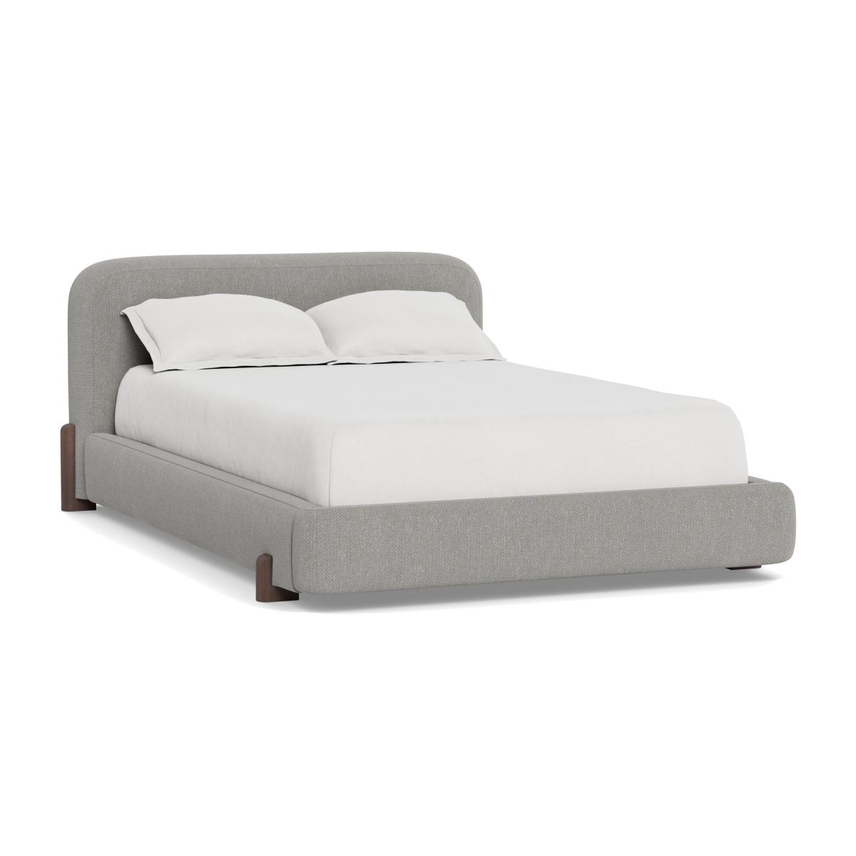 Heal's Nuvola Super King Bed Texture Pale Grey Natural Oak Feet - Heal's UK Bedroom Furniture – image 1