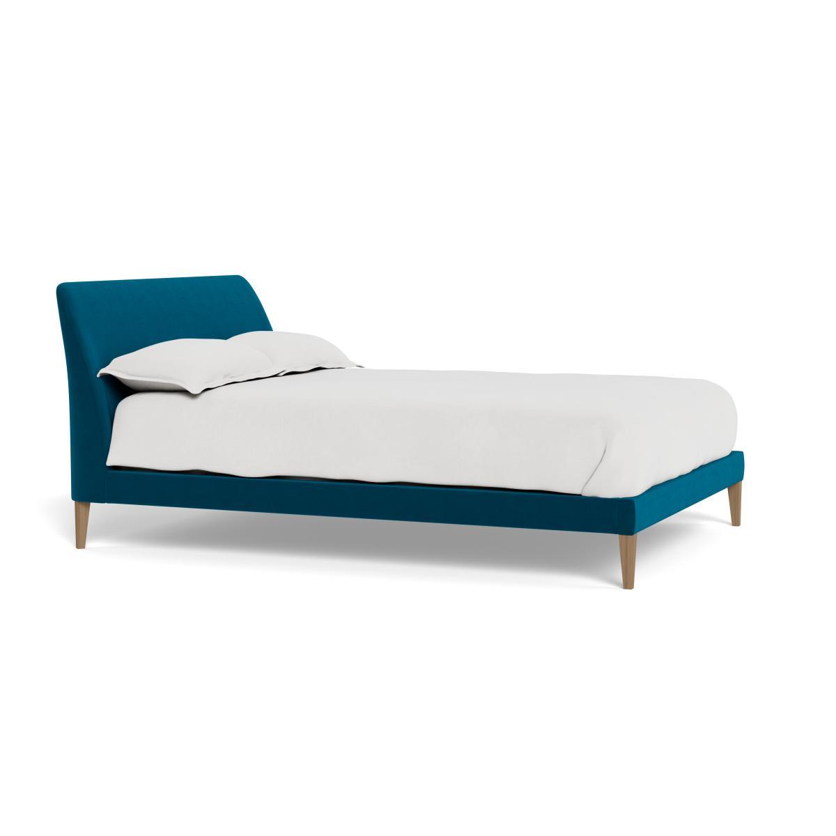 Heal's Wallis Bed Super King Velvet Teal Black Feet - Heal's UK Bedroom Furniture – image 2