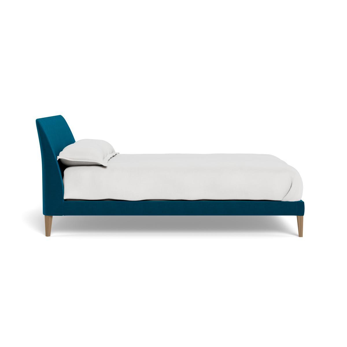 Heal's Wallis Bed Super King Velvet Teal Black Feet - Heal's UK Bedroom Furniture – image 3