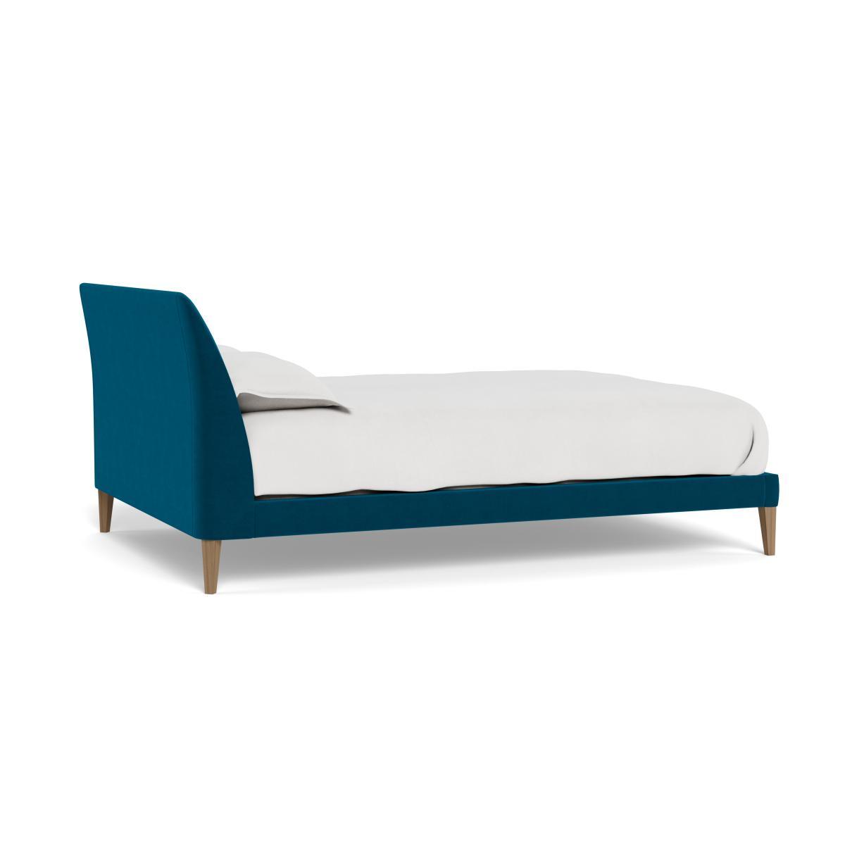 Heal's Wallis Bed Super King Velvet Teal Black Feet - Heal's UK Bedroom Furniture – image 4