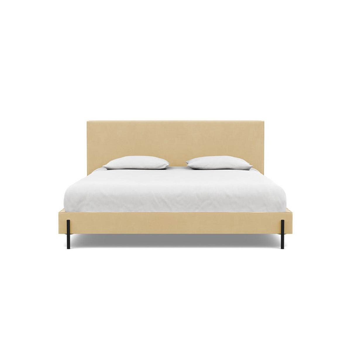 Heal's Tortona Super King Bed Smart Luxe Velvet Biscuit Black Feet – image 2