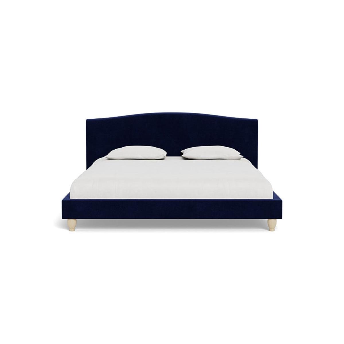 Heal's Devon Super King Bed Smart Luxe Velvet Midnight Natural Beech Feet – image 2
