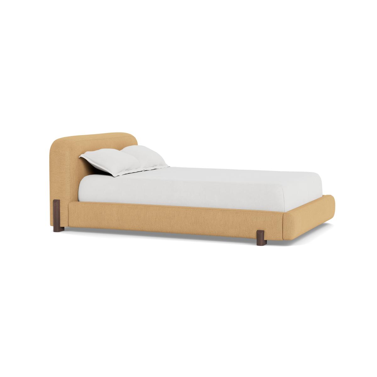 Heal's Nuvola Super King Bed Smart Linen Mix Sand Natural Oak Feet - Heal's UK Bedroom Furniture – image 2