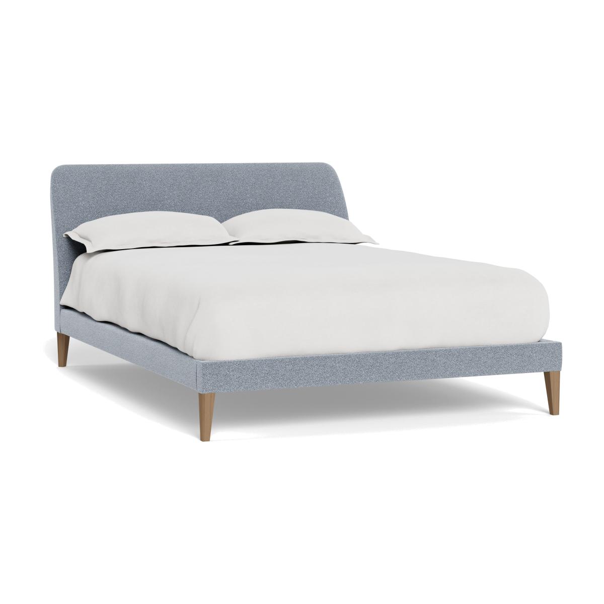 Heal's Wallis Bed Super King Boucle Steel Black Painted Oak Feet – image 1