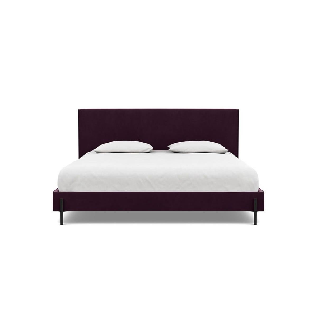 Heal's Tortona Super King Bed Velvet Grape Black Feet – image 2