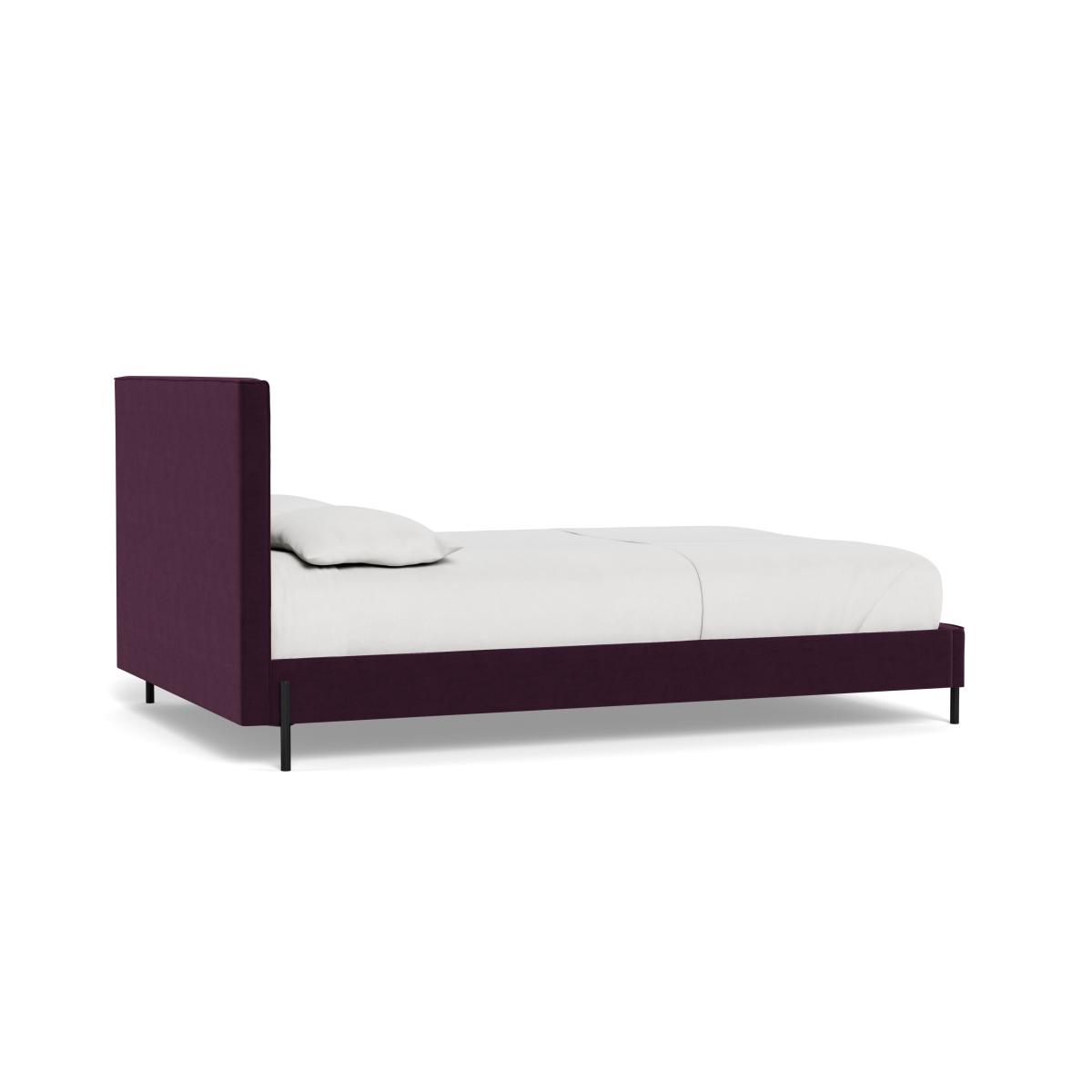 Heal's Tortona Super King Bed Velvet Grape Black Feet – image 5