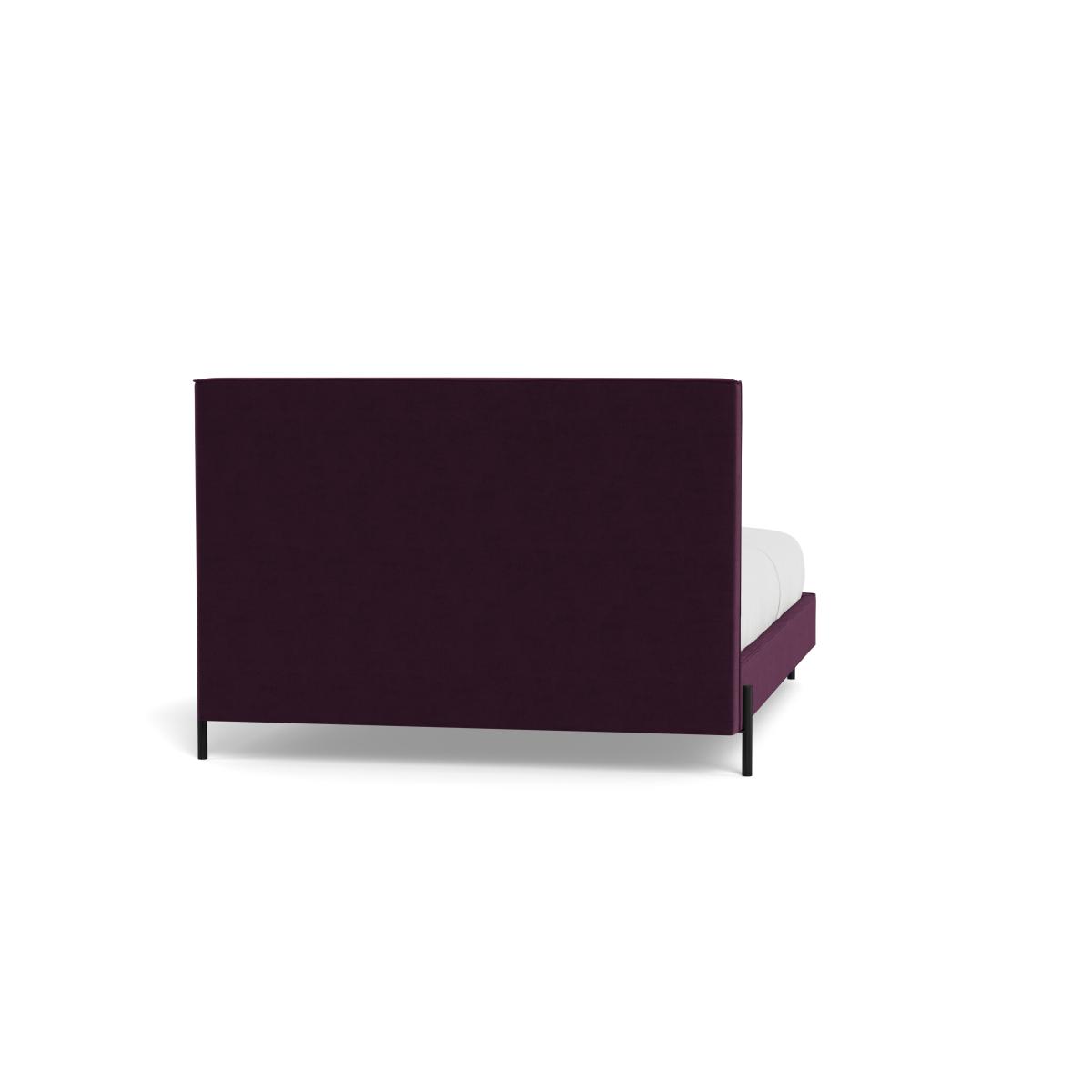 Heal's Tortona Super King Bed Velvet Grape Black Feet – image 6