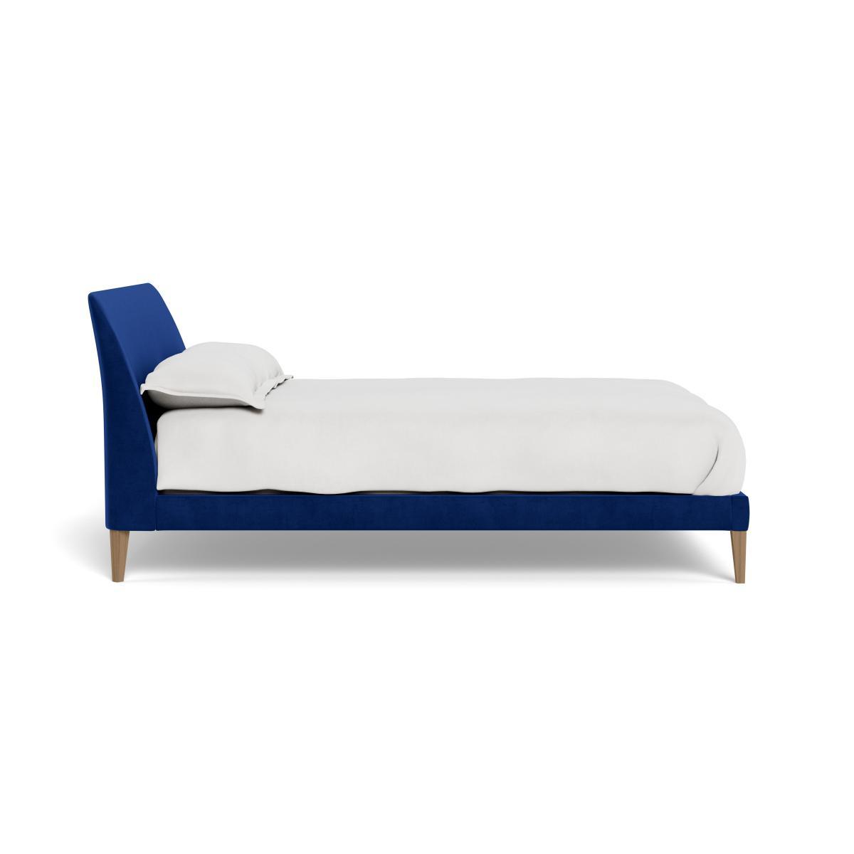 Heal's Wallis Bedstead Super King Smart Luxe Velvet Azure Natural Feet - Heal's UK Bedroom Furniture – image 3