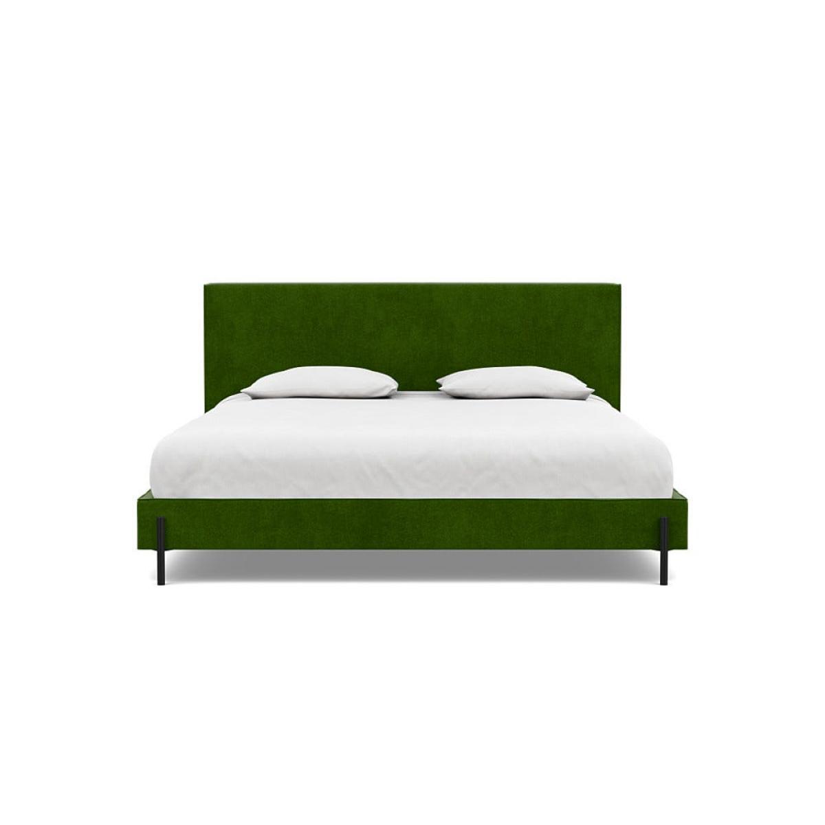 Heal's Tortona Super King Bed Smart Luxe Velvet Grass Black Feet – image 2