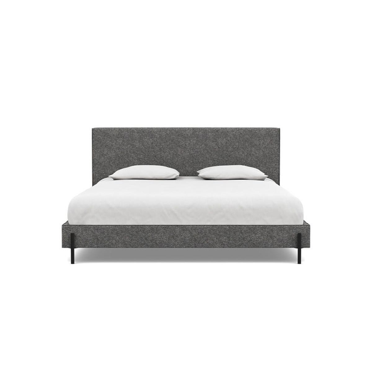 Heal's Tortona Super King Bed Melton Wool Shale Black Feet – image 2
