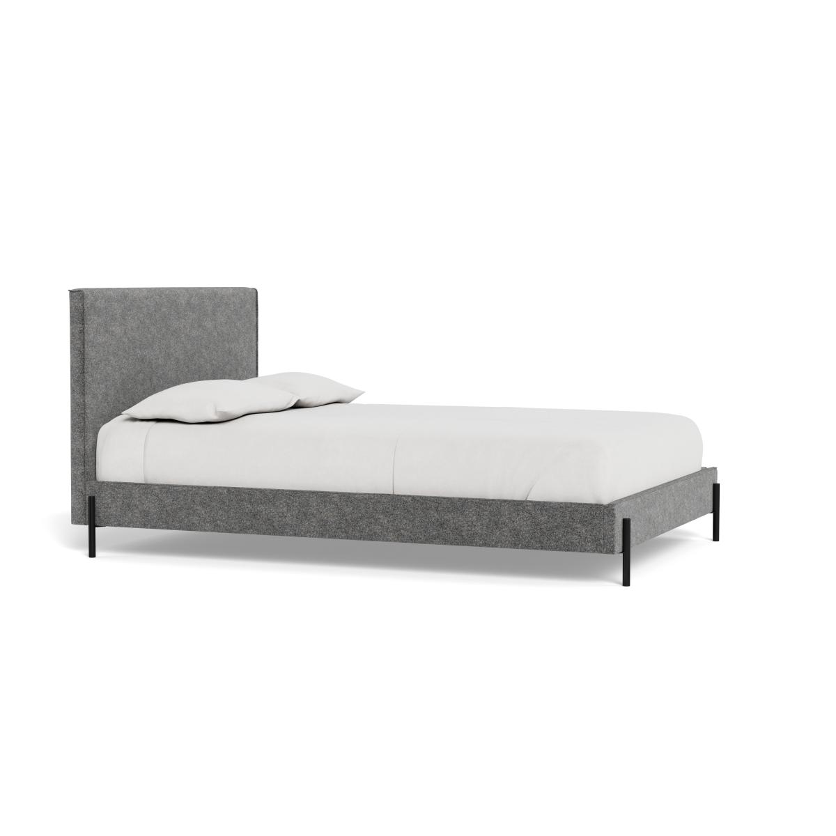 Heal's Tortona Super King Bed Melton Wool Shale Black Feet – image 3