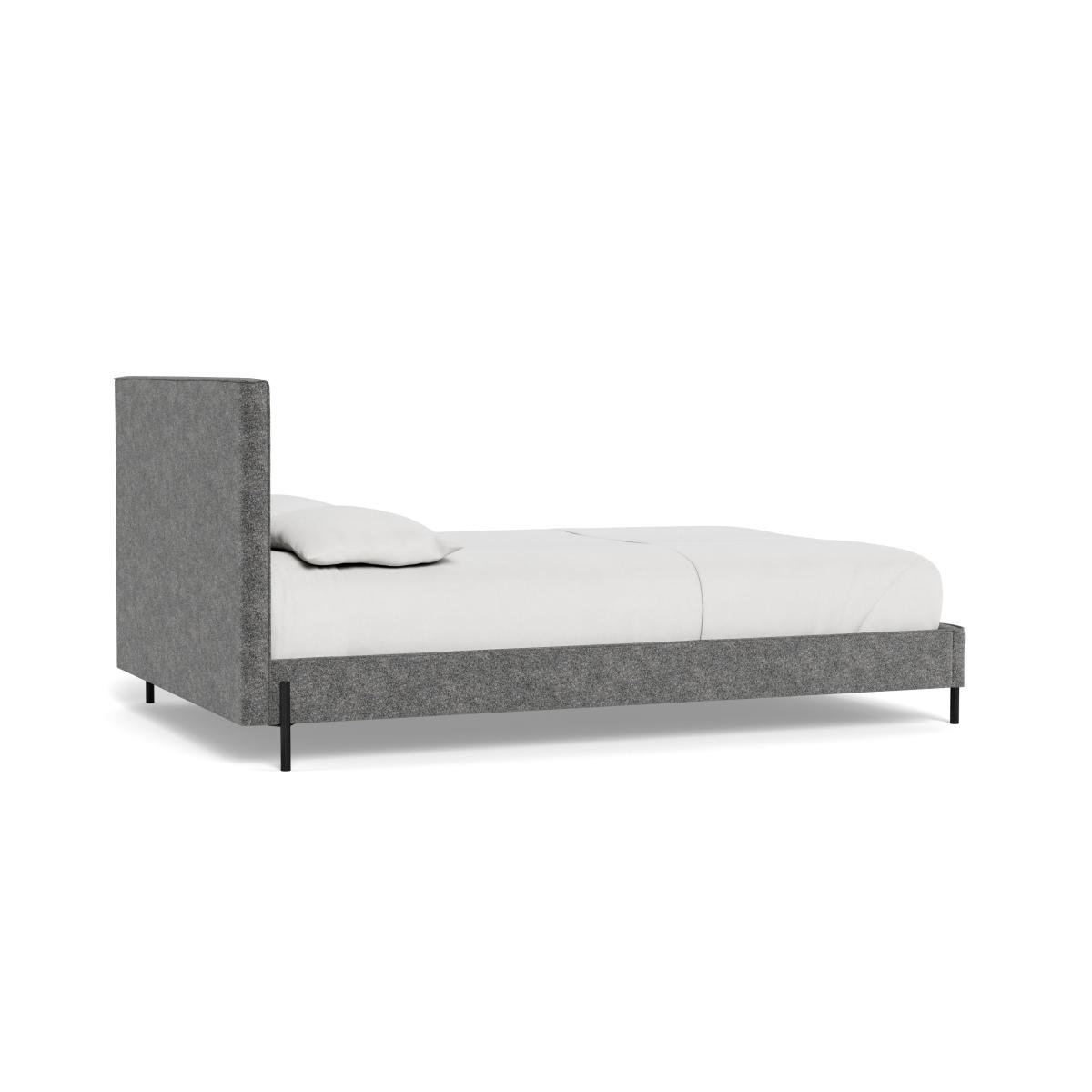 Heal's Tortona Super King Bed Melton Wool Shale Black Feet – image 5