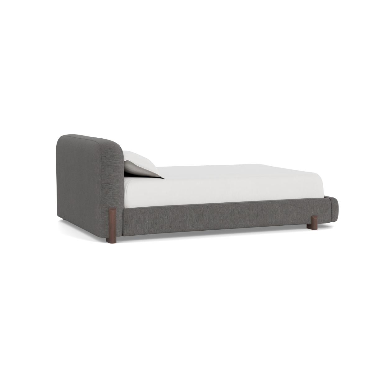 Heal's Nuvola Super King Bed Smart Linen Mix Grey Black Painted Feet - Heal's UK Bedroom Furniture – image 4