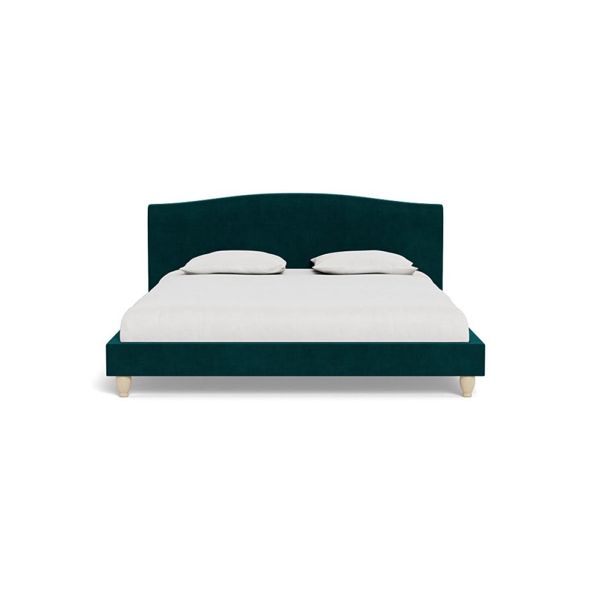 Heal's Devon Super King Bed Smart Luxe Velvet Ocean Natural Beech Feet – image 2