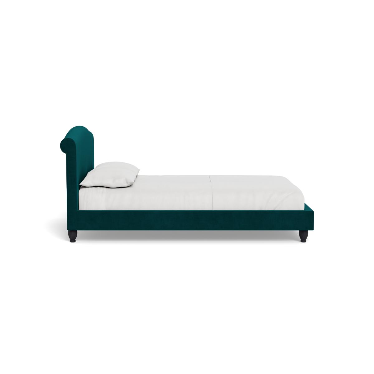 Heal's Devon Super King Bed Smart Luxe Velvet Ocean Natural Beech Feet – image 4