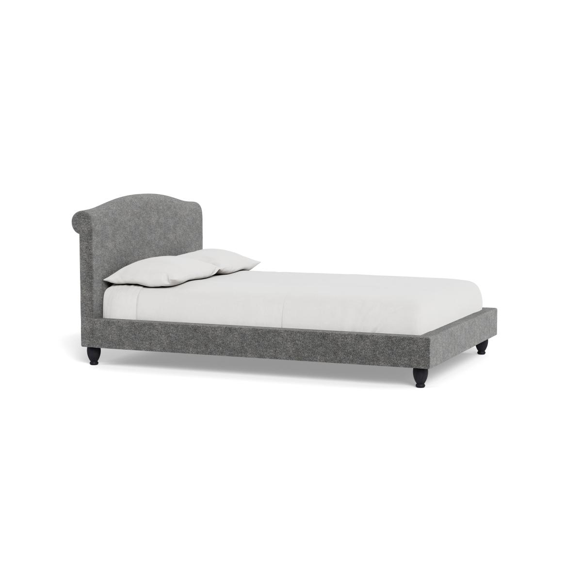 Heal's Devon Super King Bed Melton Wool Shale Black Beech Feet – image 3
