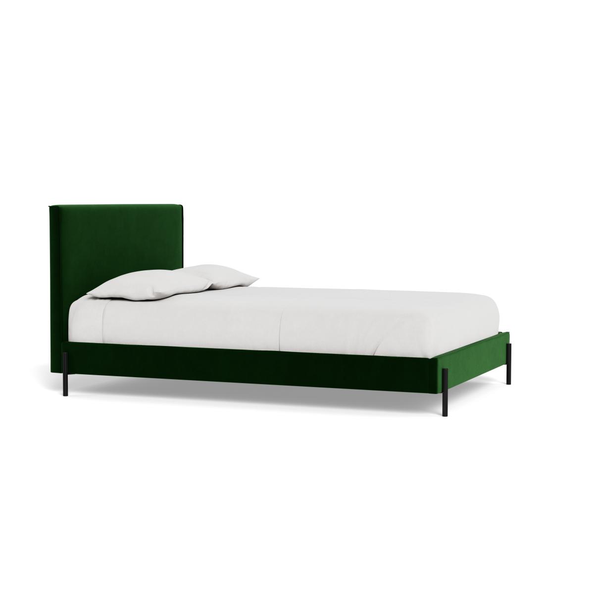 Heal's Tortona Super King Bed Smart Velvet Forest Black Feet – image 3