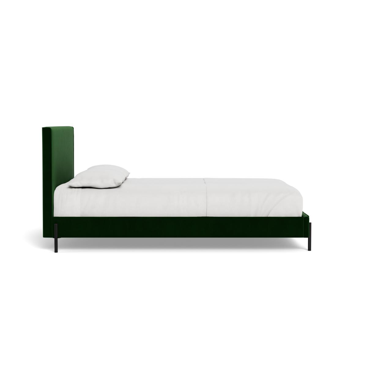 Heal's Tortona Super King Bed Smart Velvet Forest Black Feet – image 4