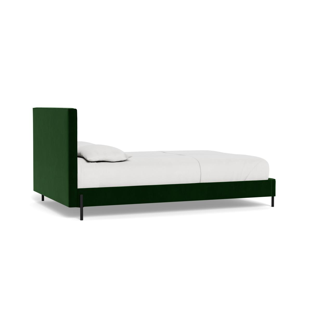 Heal's Tortona Super King Bed Smart Velvet Forest Black Feet – image 5