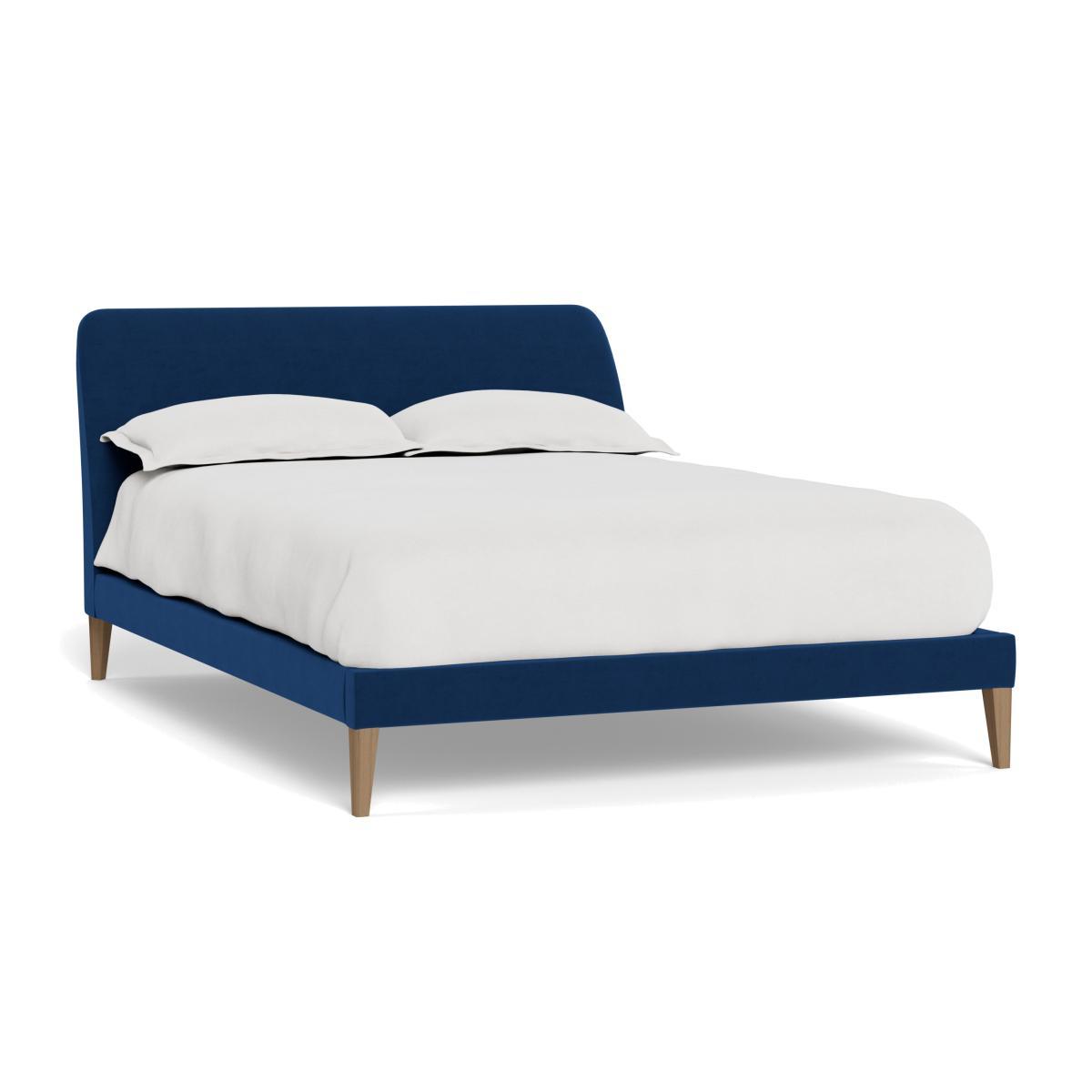 Heal's Wallis Bed Super King Velvet Petrol Natural Feet - Heal's UK Bedroom Furniture – image 1
