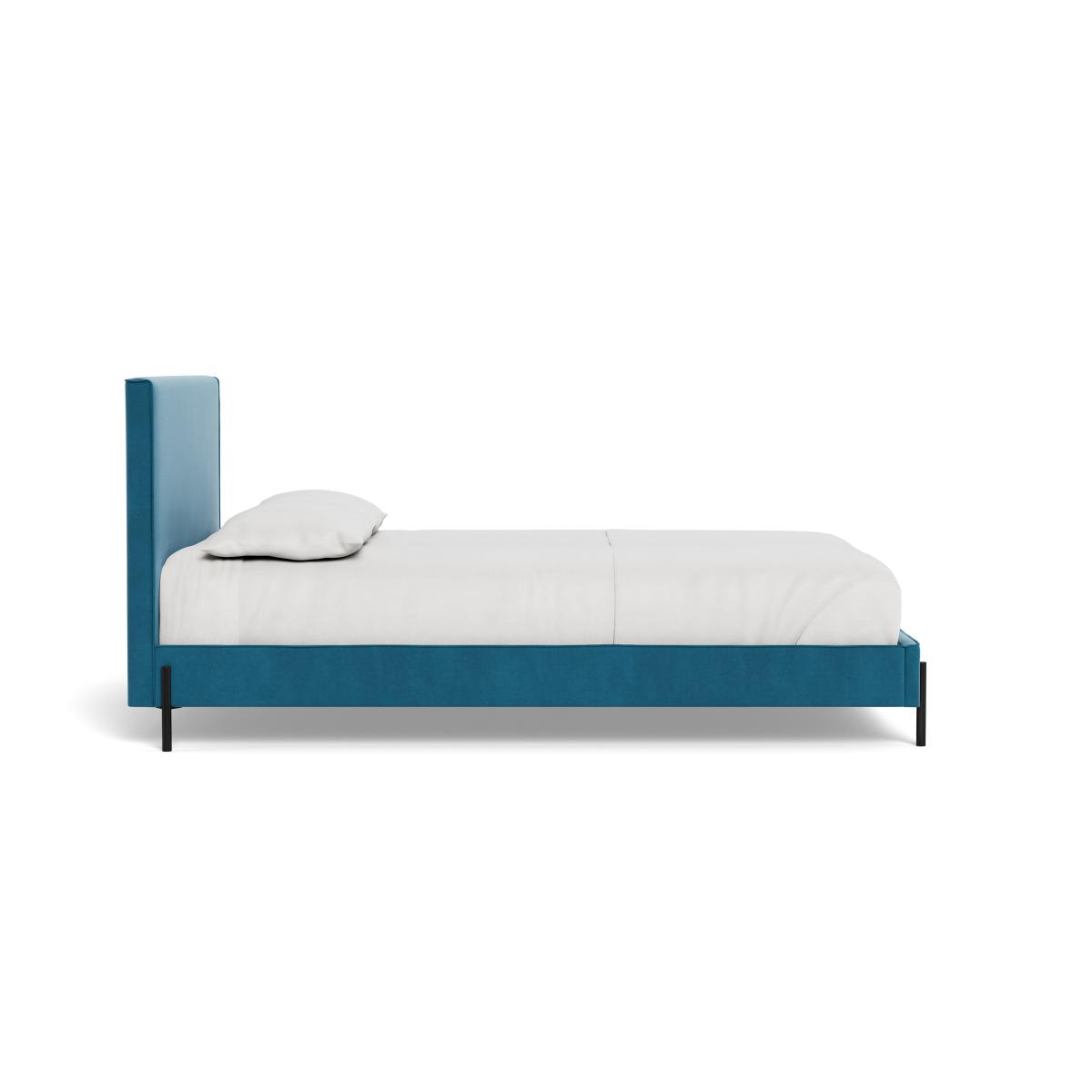 Heal's Tortona Super King Bed Smart Velvet Ocean Black Feet – image 4