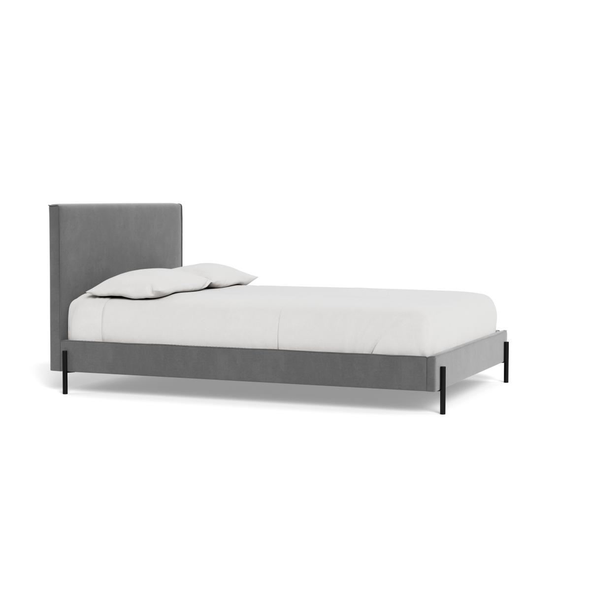 Heal's Tortona Super King Bed Smart Velvet Mercury Black Feet – image 3