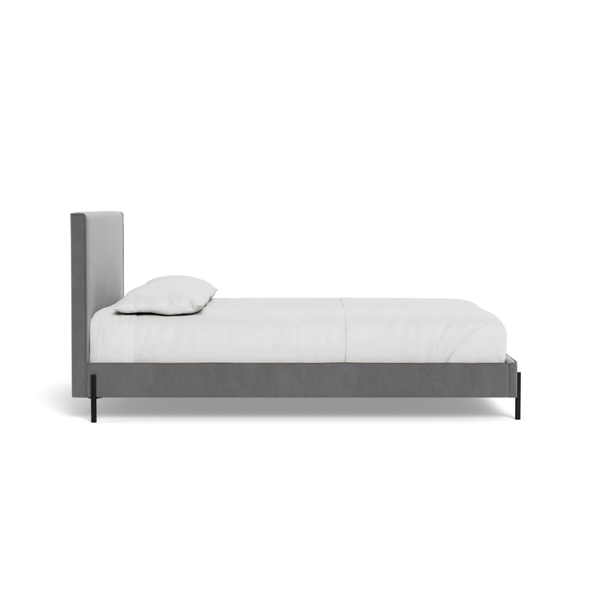 Heal's Tortona Super King Bed Smart Velvet Mercury Black Feet – image 4