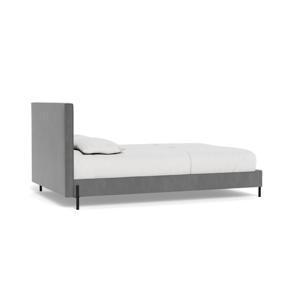 Heal's Tortona Super King Bed Smart Velvet Mercury Black Feet – image 5