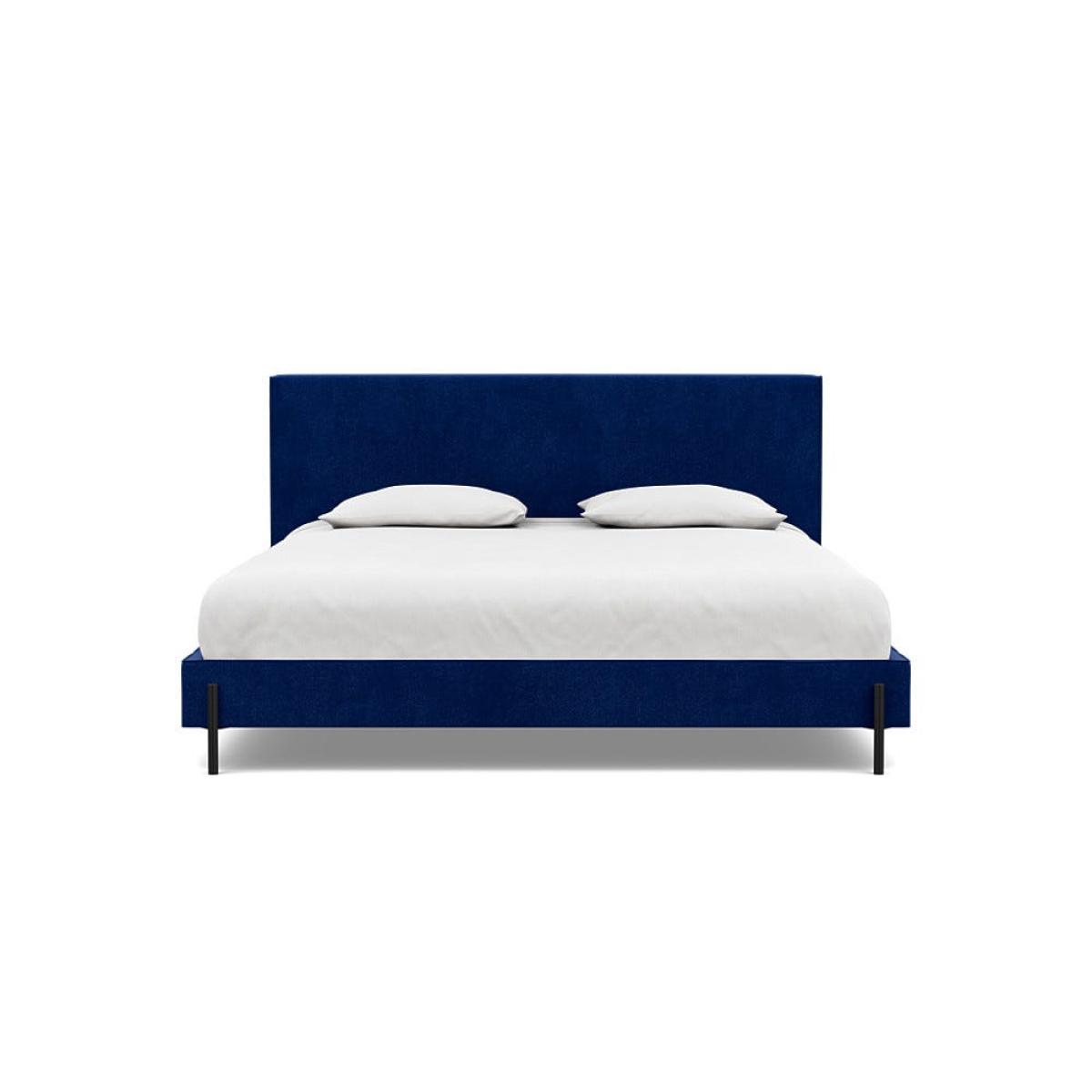 Heal's Tortona Super King Bed Smart Luxe Velvet Azure Black Feet – image 2