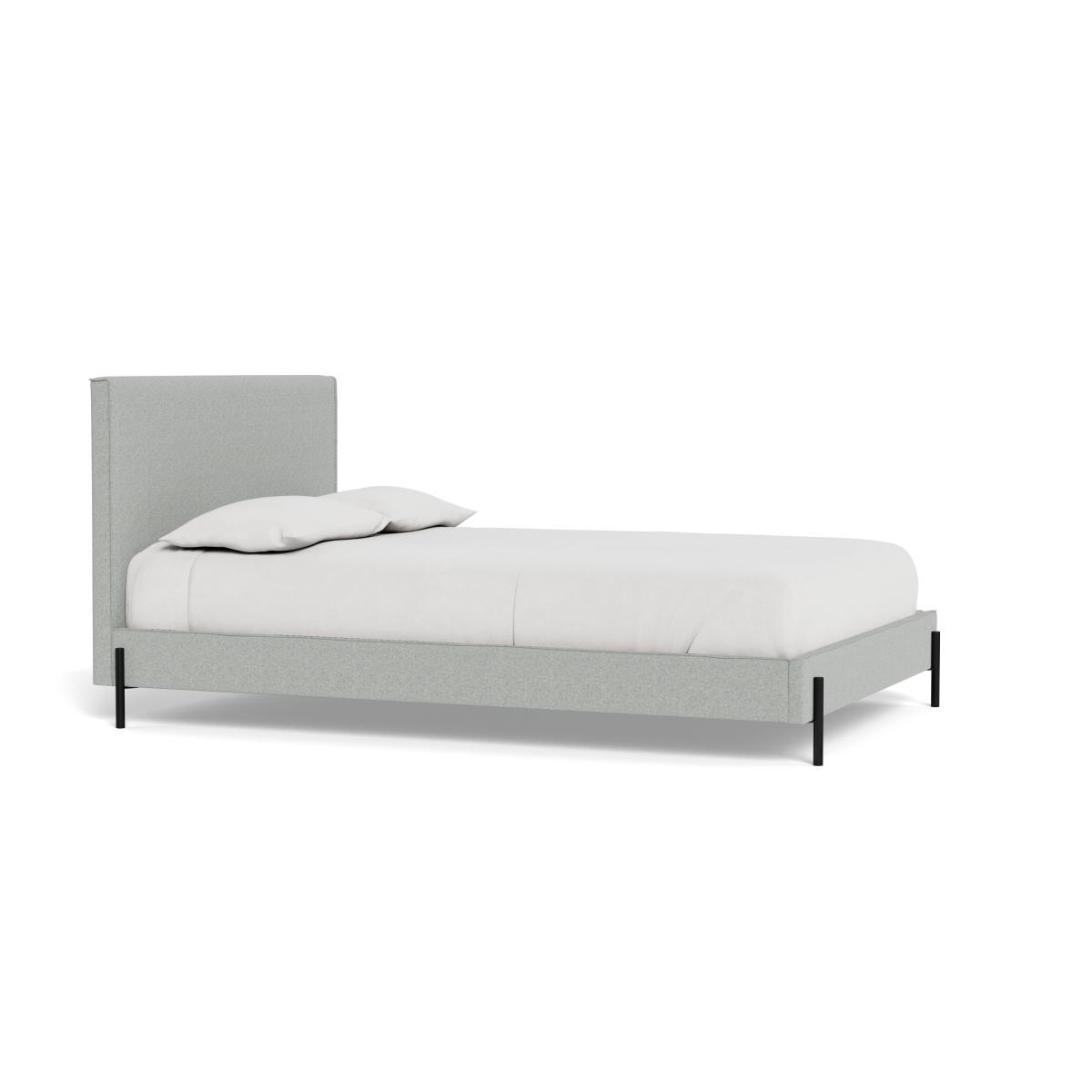Heal's Tortona Super King Bed Melton Wool Limestone Black Feet – image 3
