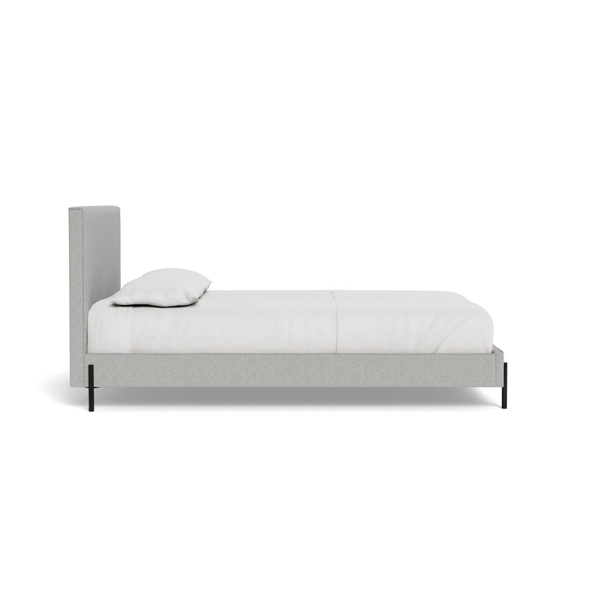 Heal's Tortona Super King Bed Melton Wool Limestone Black Feet – image 4
