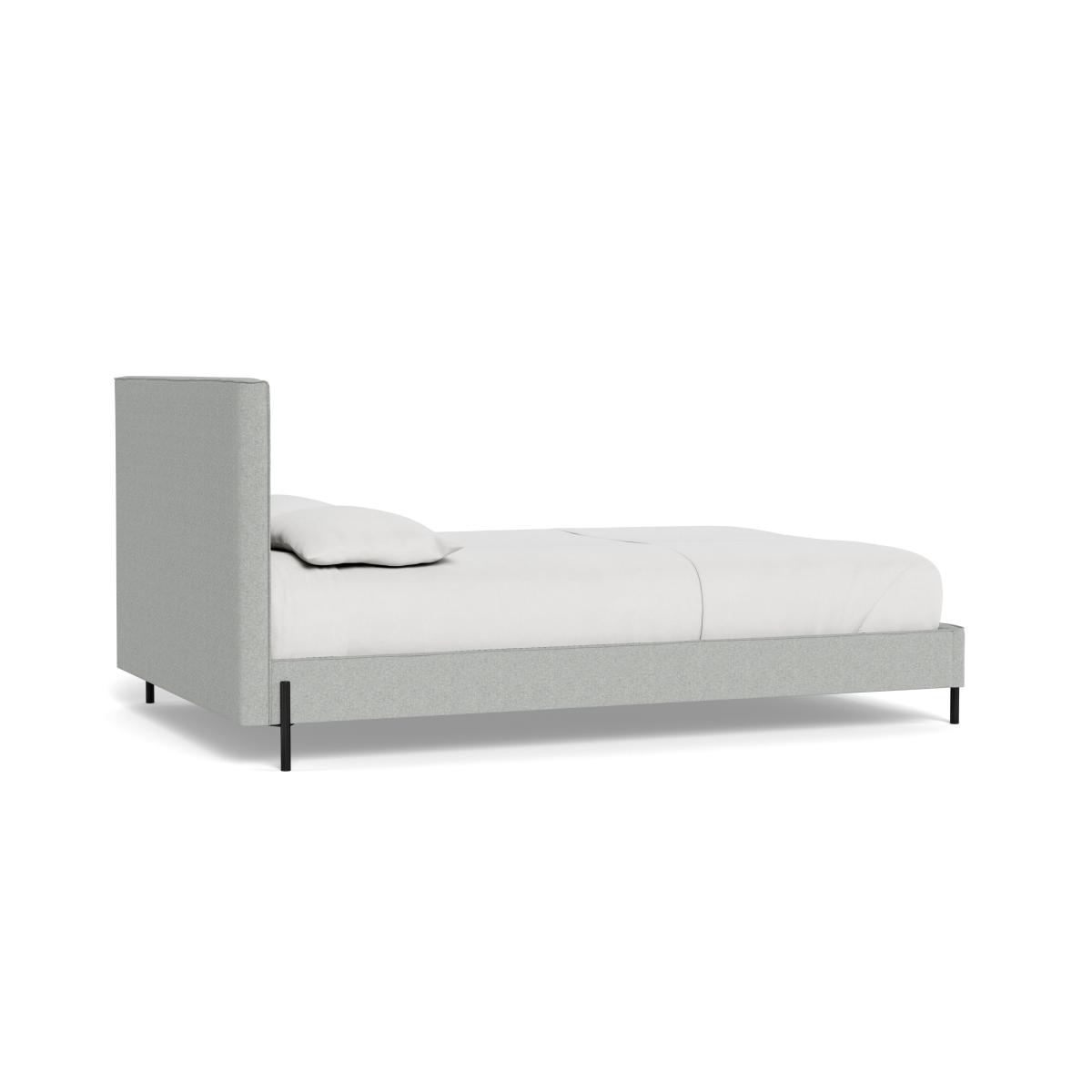 Heal's Tortona Super King Bed Melton Wool Limestone Black Feet – image 5