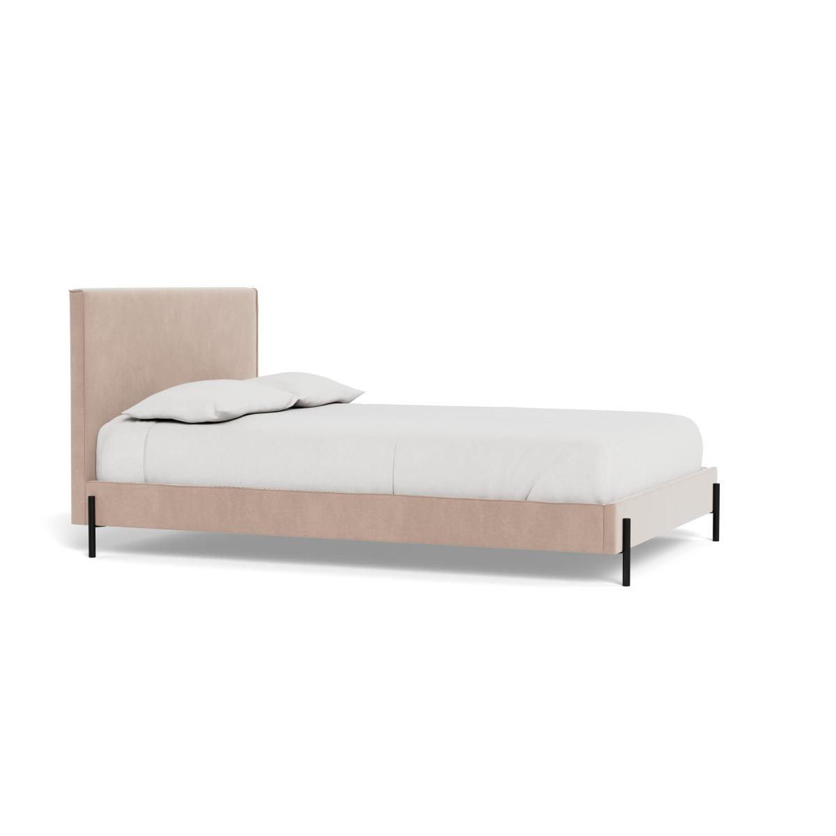 Heal's Tortona Super King Bed Smart Velvet Pebble Black Feet – image 3