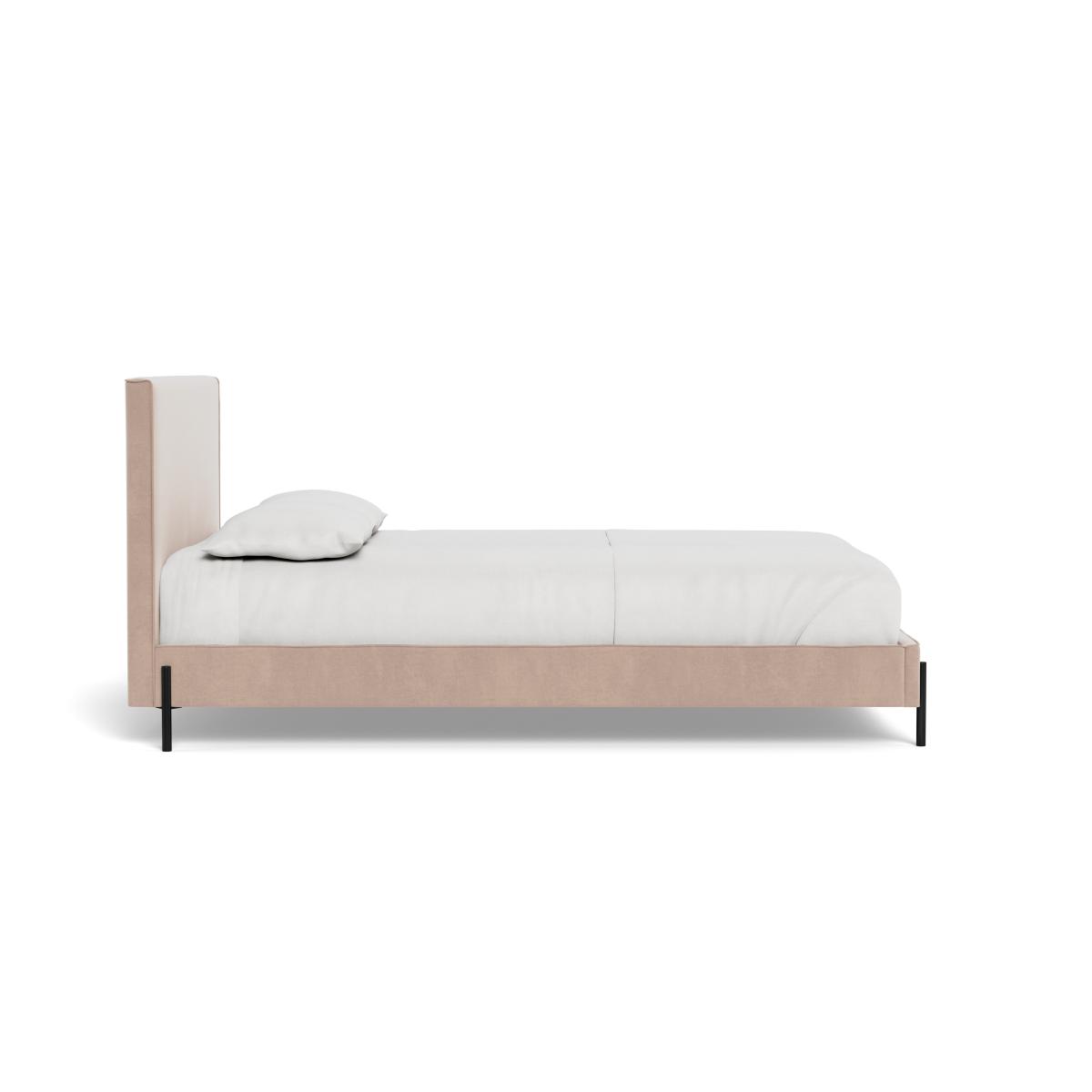 Heal's Tortona Super King Bed Smart Velvet Pebble Black Feet – image 4