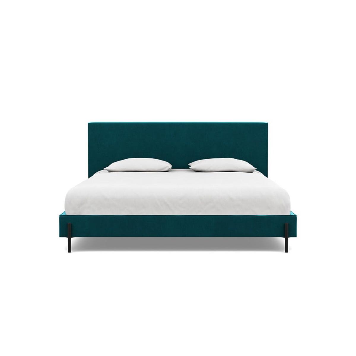 Heal's Tortona Super King Bed Smart Velvet Petrol Black Feet – image 2