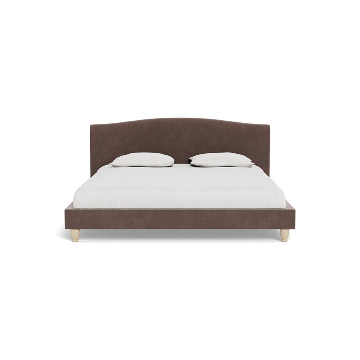 Heal's Devon Super King Bed Smart Velvet Mouse Natural Beech Feet – image 2