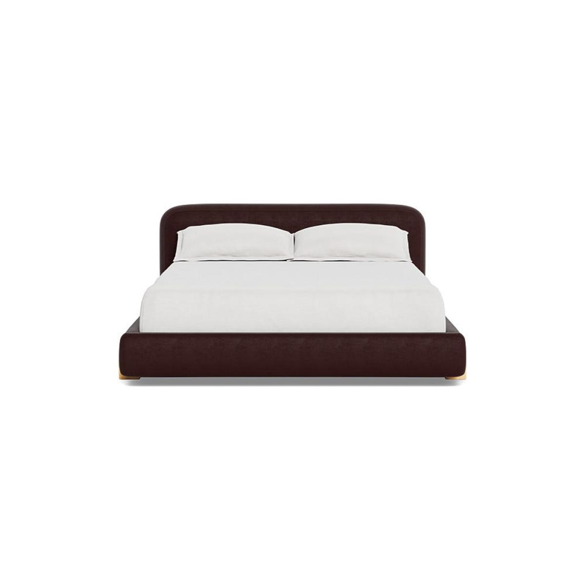 Heal's Nuvola Super King Bed Smart Luxe Velvet Acorn Natural Oak Feet – image 2
