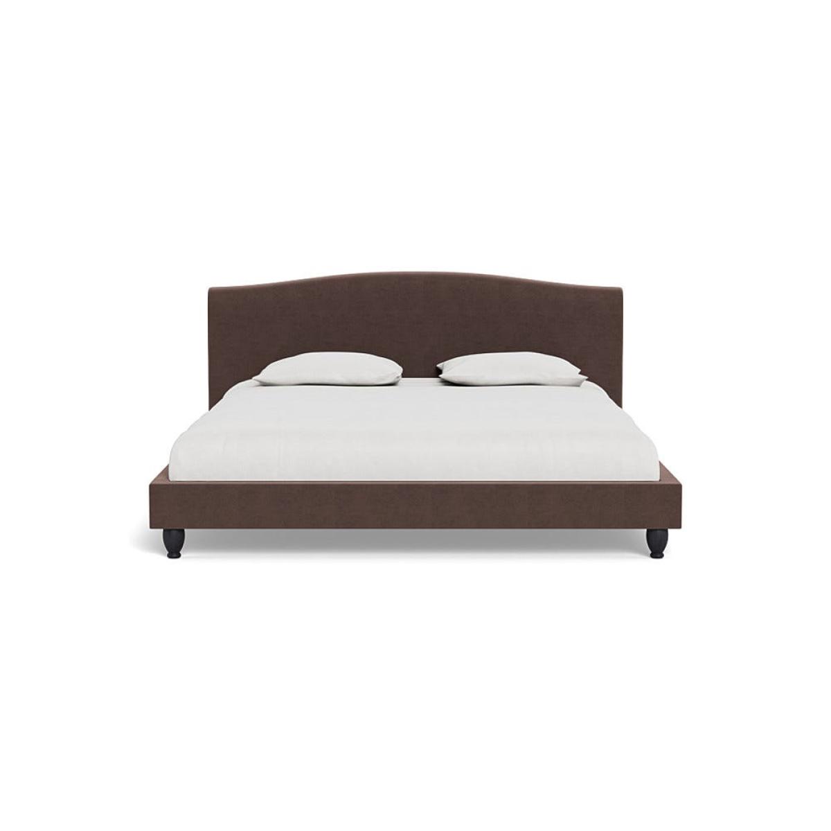 Heal's Devon Super King Bed Velvet Mink Black Beech Feet – image 2