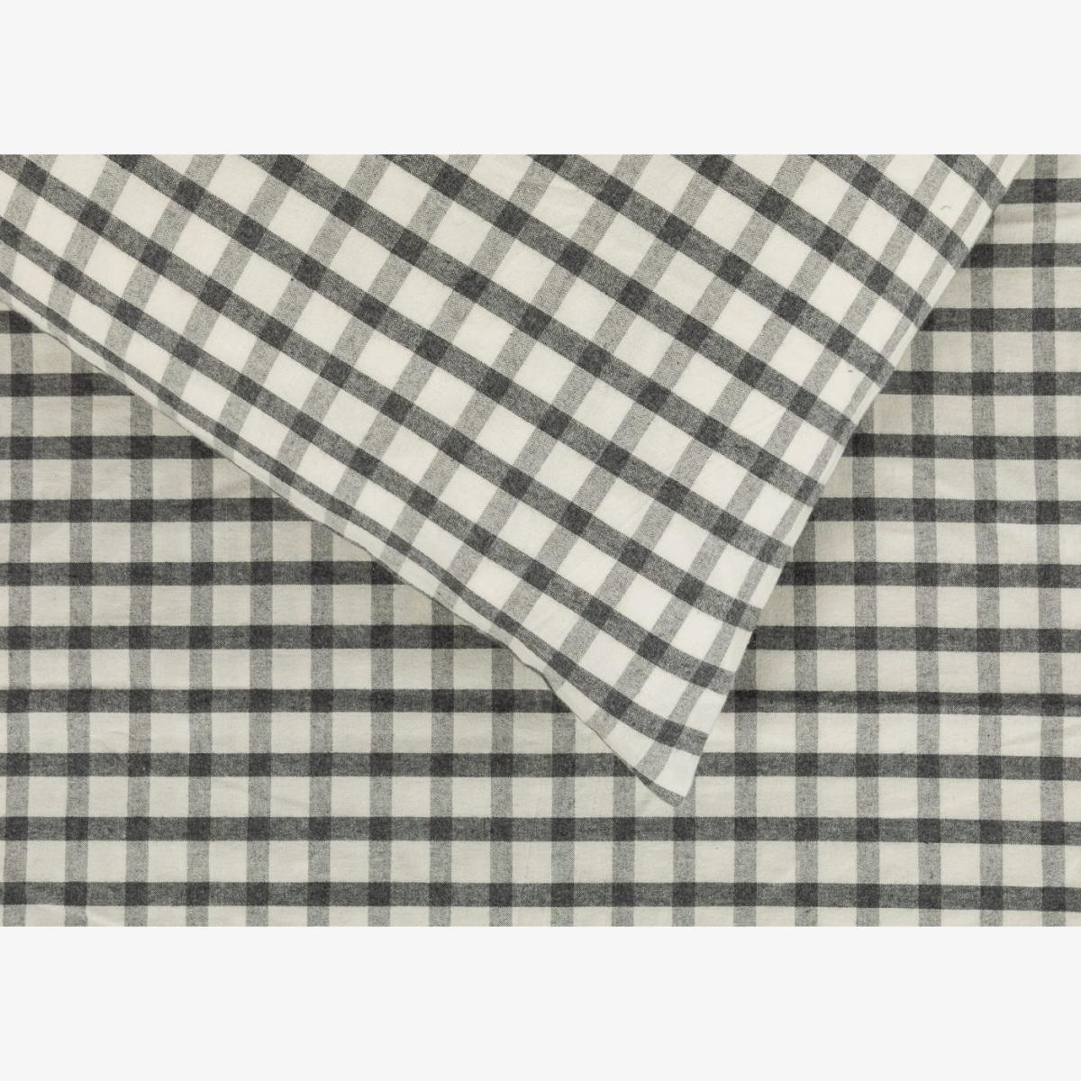 Heal's Organic Recycled Check Black/White Bed Linen Set Super King – image 1