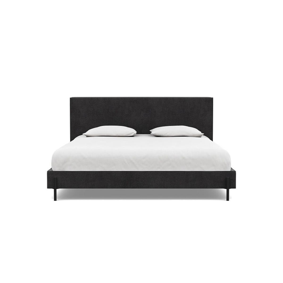 Heal's Tortona Super King Bed Smart Luxe Velvet Nickel Black Feet – image 2