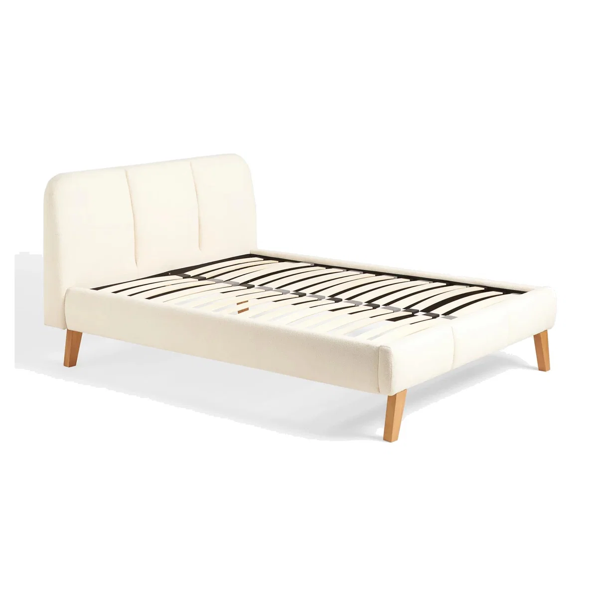 John Lewis Nite Upholstered Boucle Bed Frame, Super King Size, White – image 1