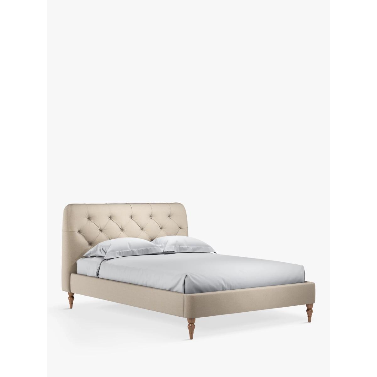 John Lewis Button Upholstered Bed Frame, Super King Size, Brushed Tweed Beige – image 2