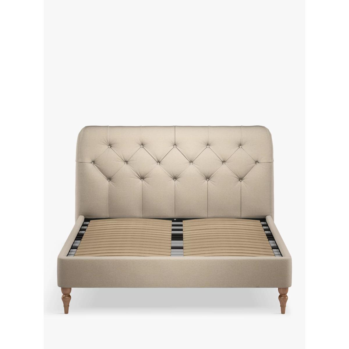 John Lewis Button Upholstered Bed Frame, Super King Size, Brushed Tweed Beige – image 3