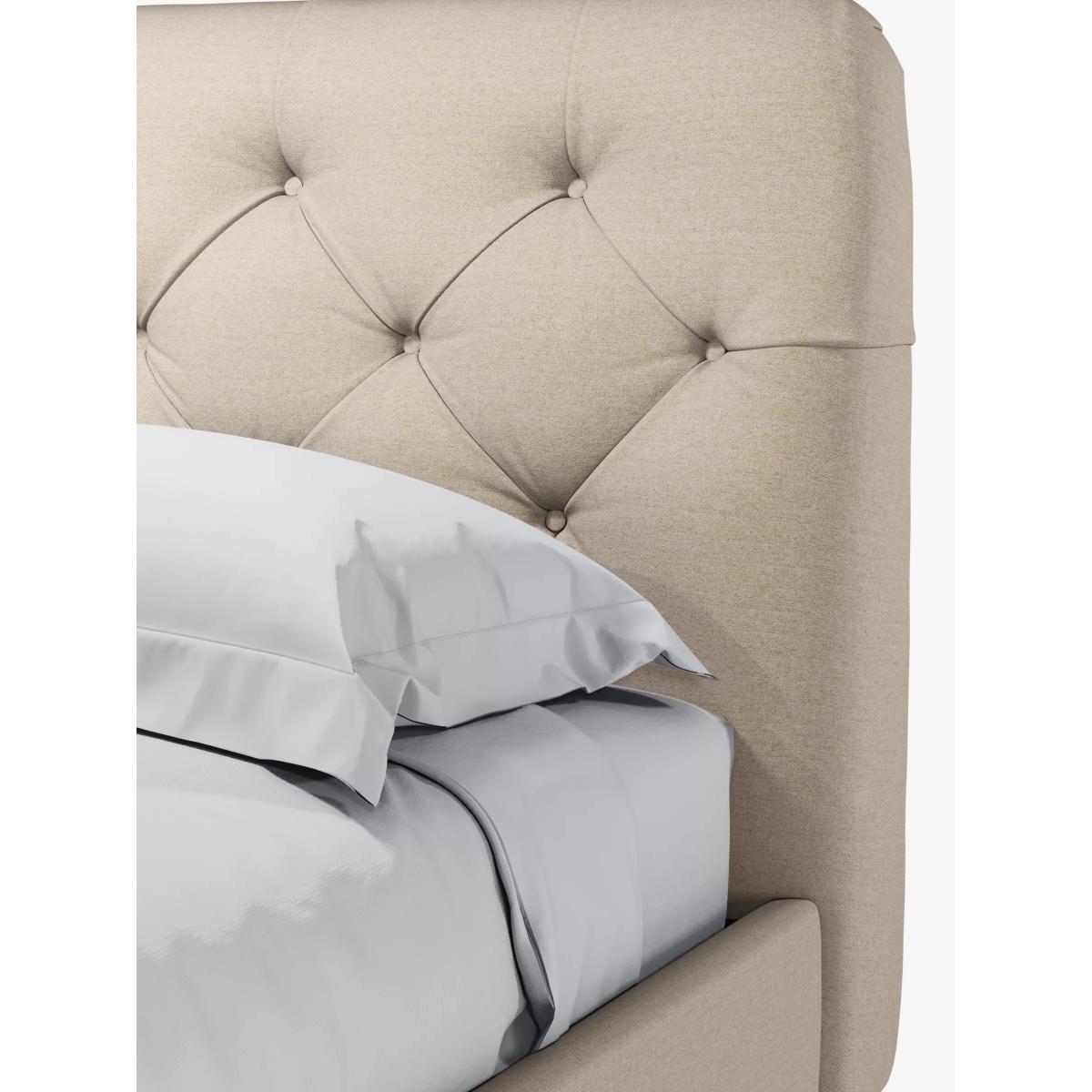 John Lewis Button Upholstered Bed Frame, Super King Size, Brushed Tweed Beige – image 5
